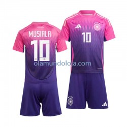Camisola Alemanha Jamal Musiala 10 Criança Equipamento Segundo Euro 2024 Manga Curta